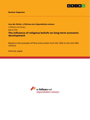 cover image of The influence of religious beliefs on long-term economic development